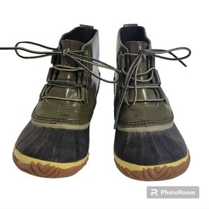 Sorel Duck Rain Ankle Boot Wmns 7 Green